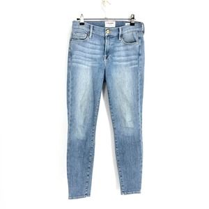 Frame Denim Lightwash le Skinny de Jeanne Crop Ankle Jeans Sz 27